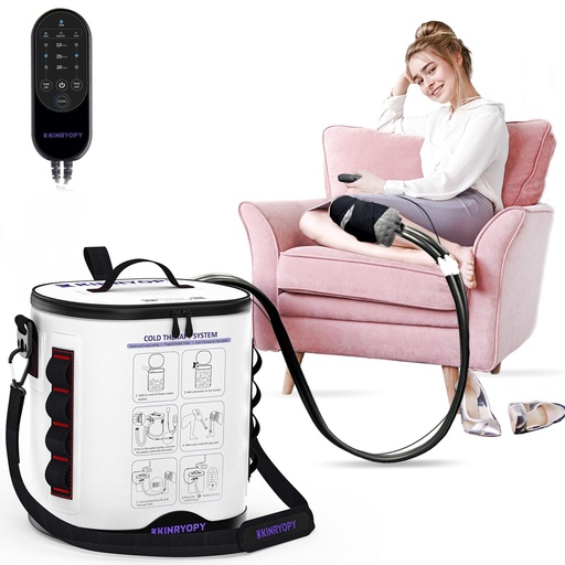 [BRSRAAI2BYPBOYI3] Cold Therapy Machine with Programmable Timer, Portable Ice Machine for Knee After Surgery, Knee Replacement Recovery System, Cryotherapy Pain Relief w/Compression Pad for,Shoulder, Hip and Ankle
