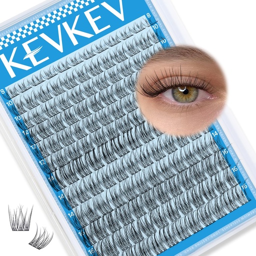 [BRSREHT3OUGWKG3A] KEVKEV Wispy Lash Clusters Ultra-Thin Band Natural Eyelash Clusters 8-16mm Soft Cluster Eyelash Extensions Mix Length Ultra-Light Natural Look Natural Lash Clusters DIY Lash At Home(Wispy03)