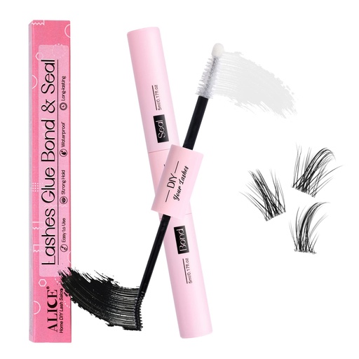 [BRSRMBQFCUJQO237] ALICE Lash Bond and Seal, Cluster Lashes Glue for DIY Eyelash Extensions, Super Strong Hold No-Latex Waterproof Adhesive Eyelash Extension Glue (10ml)