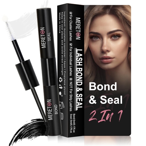 [BRSROZD4OEFGYHL3] Lash Bond and Seal, Lash Cluster Glue For DIY Eyelash Extensions,Individual Lash Glue for Cluster Eyelash, Strong Hold, Eye Lash Glue for Personal Makeup Use (Black01 Bottle)