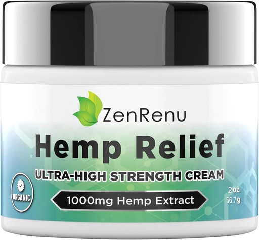 [BRSROED6ORYW23I2] Maximum Strength Hemp Cream- Menthol Rub with Hemp Oil, Arnica, Lavender, Aloe Vera, Kava Kava, & Camphor - Natural Hemp Muscle Rub Cream for Skin, Muscles & Joints, 2 oz