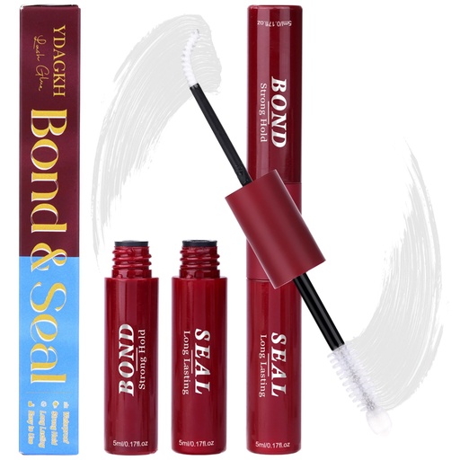[BRSRAAQCBEBQAEI7] Lash Glue for Eyelash Clusters Lashes Bond and Seal White Lash Cluster Glue Waterproof DIY Long Lasting Individual Eyelash Glued Strong Hold