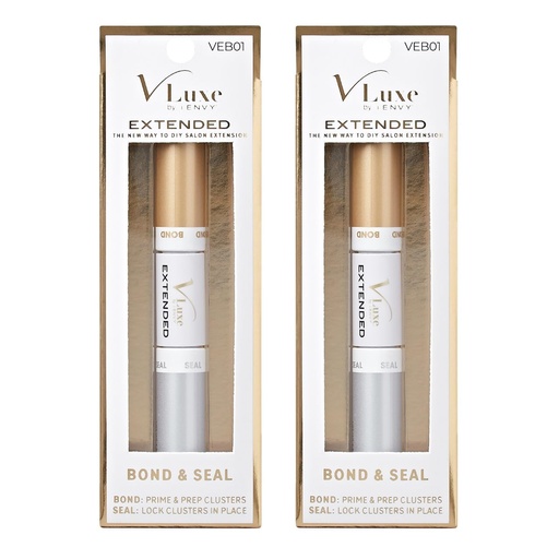 [BRSREYD3BV5RGELP] i•ENVY Extended Bond & Seal for False Lash Clusters & Strip Lash, Dual-Ended Lash Glue Adhesive for Light & Clean DIY Extension, Non-Damaging & Residue Free, All Day Wear with Biotin & Vitamin E