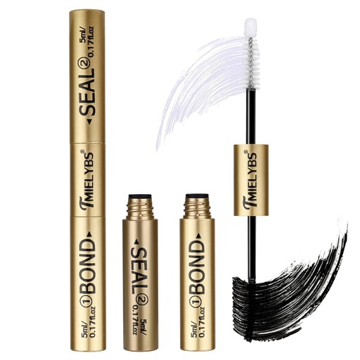 [BRSREAIDOYFGYEY4] Lash Bond and Seal - Waterproof Lash Cluster Glue, 2-in-1 Strong Hold & Sealant for 72Hrs, Upgraded Long Lasting & Non-Irritating DIY Eyelash Extension at Home, by TMIELYBS (Black Bond,10ML)