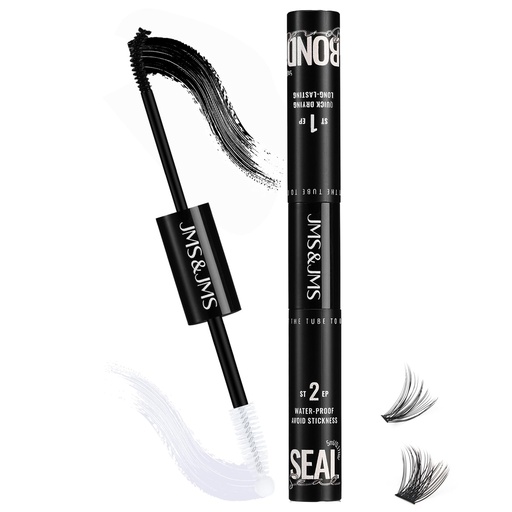 [BRSRE2YROICR6ETD] JMS&JMS Lash Bond and Seal Waterproof 10ML Lash Cluster Glue Mascara for Long Lasting Lash Extension Glue Black (5ml+5ml)