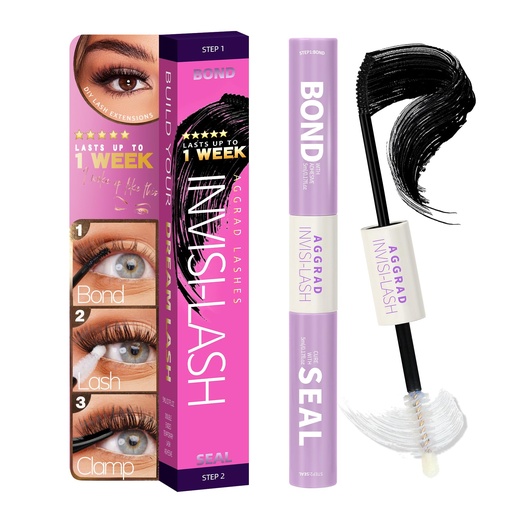 [BRSREHAHOJ5AYET2] Lash Cluster Bond and Seal Waterproof Glue 150H Super Strong Hold Long-Lasting for Eyelash Clusters Extensions Kit DIY Self Adhesive 2 in 1 Individual Lash Glue Black Bonder & Clear Sealant