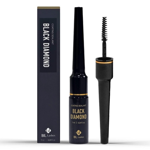 [BRSWIZIZCV5R4DY5] BL Lashes Black Diamond | Lash Sealant for Extensions — Extends Fills to 3-4 Weeks | Dark Mascara-Like Finish, Waterproof Coating, Brush Applicator (0.24 fl.oz)
