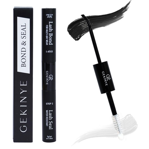 [BRSRECA3BZ5RM2DU] Gekinye 2-in-1 Lash Bond and Seal - Waterproof Lash Cluster Glue for 48-72 Hours Strong Hold, Eyelash Adhesive 5ml+5ml