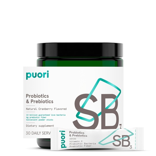 [BRSWGZD5AQCWOCTG] Puori Daily Probiotics & Prebiotics for Digetive & Gut Health - Immune Support Supplement with 13 Billion CFU & 4g Dietary Fiber - Shelf Stable for Bloating & Gas Relief