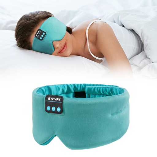 [BRSRAY33CMPRYCQZ] Sleep Mask Bluetooth 5.4 Headphones Soft Wireless Headband Eye Mask Blackout with Microphone (Emerald)
