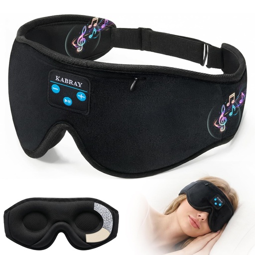 [BRSREYAECAMAGDTP] Sleep Mask Bluetooth Sleeping Headphones, 3D Contoured Gentle Pressure Sleep Mask Headphones Wireless with Ultra-Thin HD Stereo Speakers,Perfect for Side Sleepers,Naps,Yoga, Air Travel,Cool Gadgets