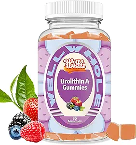 [BRSRAFAQOR6GAAA3] Well&Whole Urolithin A Gummies 1000mg with CoQ10 and Resveratrol, Mitochondrial Supplements, Muscle Support, Non GMO, Vegan, 60 Counts