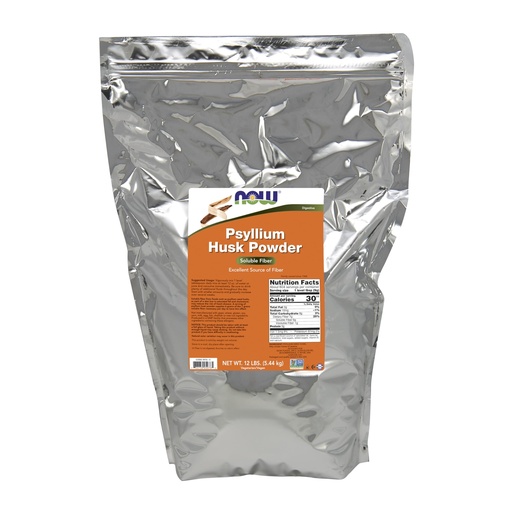 [BRSWIY36CQHQ4ETM] NOW Foods Supplements, Psyllium Husk Powder, Non-GMO Project Verified, Soluble Fiber, 12-Pound