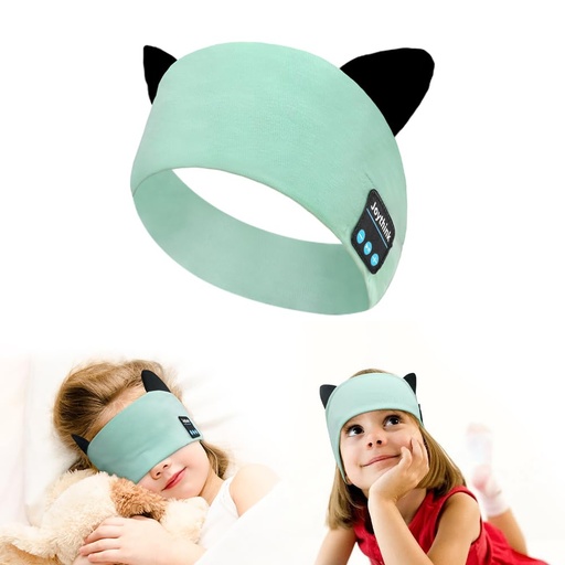 [BRSRAHY2CQJW2ALD] Joythink Kids Bluetooth Headband Headphones Sleep Mask Wireless Earphones Built in Thin Speaker Adjustable Sports Headset Sleep Headband for Girls Boys Toddler Children Baby Airplane Travel Study Aqua