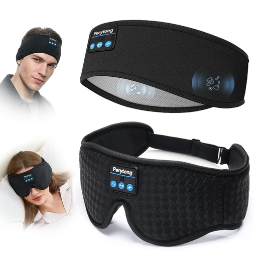 [BRSRGZT5AAFRAEIY] 2-Pack Sleep Headphones Bluetooth 3D Sleep Mask & Wireless Headband Headphone with Ultra-Thin Speakers, Sleeping Headphones for Side Sleepers, Running, Workout, Insomniac, Travel, Gifts, Meditation