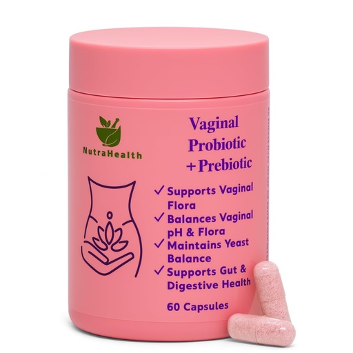 [BRSREFD3CAORS3LH] Vaginal Probiotic + Prebiotic for Women – Supports pH Balance, Yeast & Odor – with Lactobacillus rhamnosus, reuteri – Gut & Feminine Health – 60 Capsules
