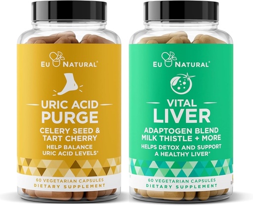 [BRSRAAY7CB5GM3TO] Purge! Uric Acid Flush and Vital Liver Bundle - Detox, Cleanse, and Repair for Joint Support & Active Mobility Plus Optimal Liver Function & Digestive Health