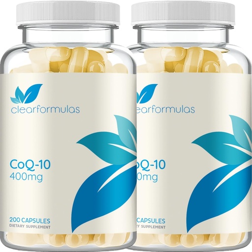 [BRSREGQBBEPB4CDK] Quick Absorption CoQ10 400mg Capsules - Coenzyme Q10 400mg Potent Antioxidant for Heart Energy and Aging Support - High Stability CoQ10 Ubiquinone Capsules - Made in a cGMP US Lab (400 Servings)