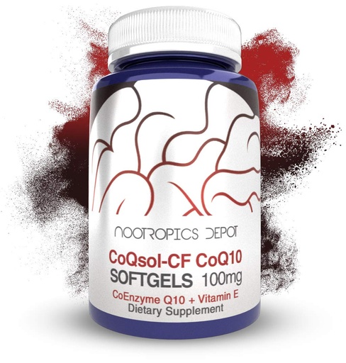 [BRSWGZD3AQGRUCLJ] Nootropics Depot CoQ10 Capsules | CoQsol-CF CoEnzyme Q10 Softgels | 100mg | 120 Count | Supports Cardiovascular Health, Brain Wellness and Cellular Function