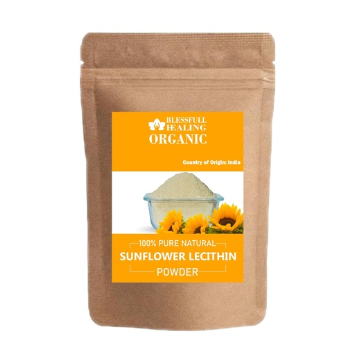 [BRSRAYIFDMCW233H] Blessfull Healing Organic Sunflower Lecithin Powder 100% Pure Natural 100 Gram / 3.52 oz