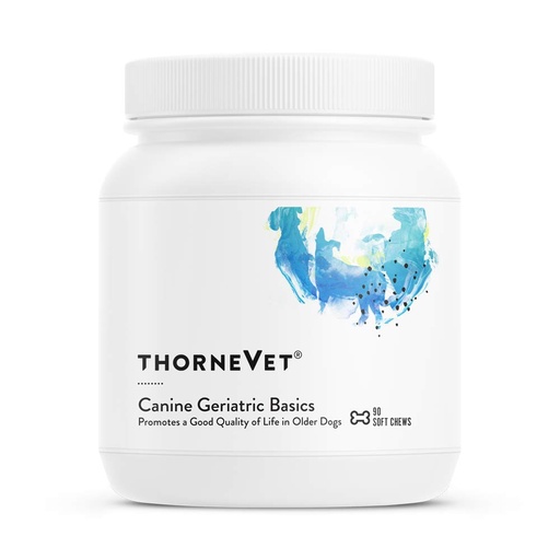 [BRSWY2YBOIDWOET6] ThorneVET Canine Geriatric Basics – Senior Dog Multi-Vitamin/Mineral Formula Supports Healthy Cognition, Joints, and Eyes, 90 Soft Chews