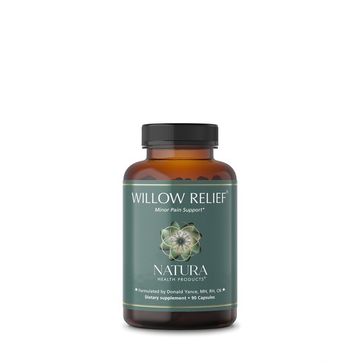 [BRSWGFDYCRYBS2DV] Natura Health Products Willow Relief Supplement - Enhances Muscle Relaxation - Featuring White Willow Bark, Turmeric, Boswellin Super Indian Frankincense, Corydalis Rhizome (90 Capsules)