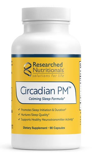 [BRSROYAROAIRQA3U] Researched Nutritionals Circadian PM - Promotes a Healthy Nervous System, Histamine Response & Peaceful Nights with L Theanine, 5 HTP, Valerian Root & GABA Supplements (90 Capsules)