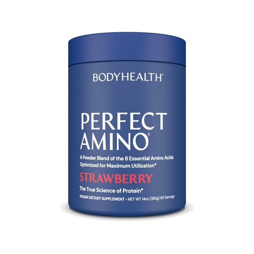 [BRSW2ZT4CUIQKFA6] BodyHealth PerfectAmino Powder - BCAA and EAA Powder for Pre and Post Workout - Amino Acid Energy Drink for Men and Women to Support Lean Muscle and Recovery - Strawberry - 60 Servings