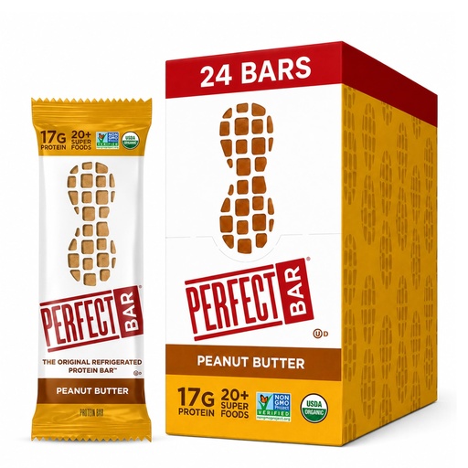 [BRSWECQ5OIOQYCL3] Perfect Bar Original Refrigerated Protein Bar, Peanut Butter, 2.5 Ounce Bar, 8 Count (Pack of 3)