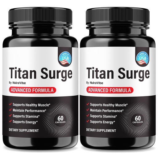 [BRSREHA3B5YQKCL6] (2 Pack) Titan Surge – Men’s Protector Formula, TitanSurge ME Caps for Peak Performance, Nutrition & Pre Workout Support | Daily Health & Male Performance Blend, Easy-to-Take Pills (120 Capsules)