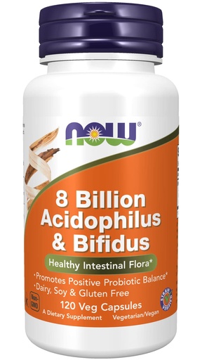 [BRSWIGYTBZ4BC3A5] Now Foods, Acidophilus and Bifidus 8 Billion 240 Capsules