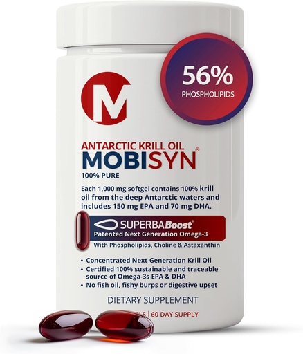 [BRSW2ZAZCJ5WAYLK] 100% 纯有机南极磷虾油 1000mg, 60-days, Omega 3, 最高浓度 56% 磷脂, EPA Choline, Astaxanthin, Wild Caught, 可持续, 支持心脏, 大脑, 无鱼油