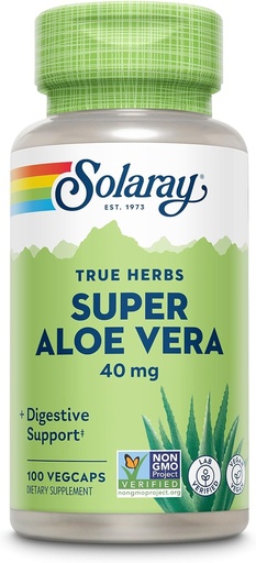 [BRSWIYT3PMMRO3TK] SOLARAY Super Aloe Vera Gel 8000mg | Naturally Occurring Amino Acids, Vitamins, Minerals, Enzymes & Antioxidants for Healthy Digestion Support | 100 CT