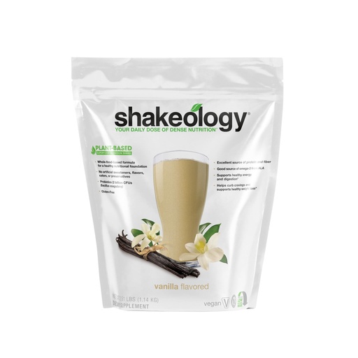 [BRSRMGINOB6BEHLP] Beachbody Shakeology Plant Based Protein Powder Blend – Gluten-Free Shake with Vitamins and Minerals – Helps Support Weight Loss, Lean Muscle, Gut Health – Vanilla, 30 Servings