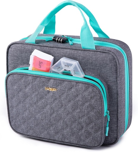 [BRSROAL7AB6WE23B] BAGSFY Medicine Bag for Traveling, Pill Bottle Organizer Storage, Large Medication Travel Case, Pills Box for Vitamin, First Aid Kit Bags Empty. (Comes with Weekly Pill Organizer)