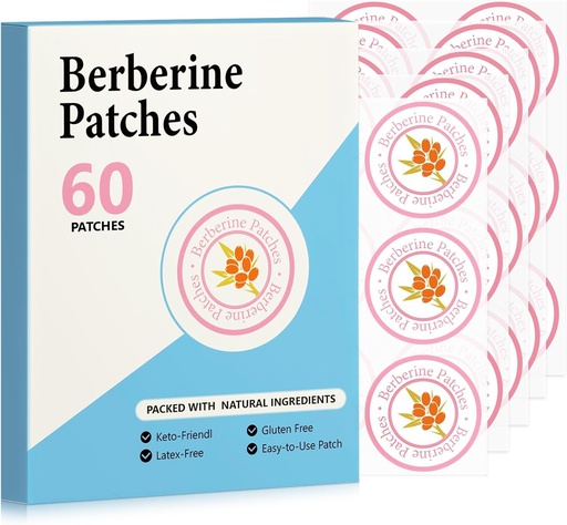 [BRSRYY35OBYQIFDU] Berberine Patches for Women & Men – Advanced Natural Formula with L-Glutamine, Cinnamon & Pomegranate – 60 Count (1-Pack)