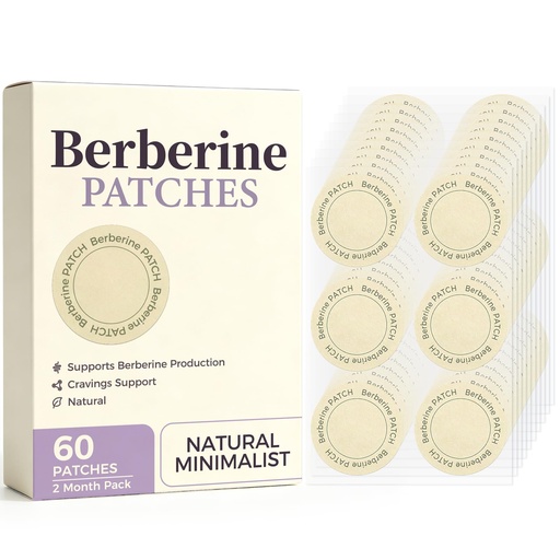 [BRSRYYL2PMMRGCDO] Berberine Patches for Women & Men,Advanced Natural Formula with L-Glutamine, Berberine, Cinnamon & Pomegranate, 60 Count