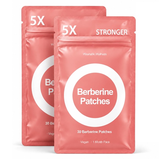 [BRSRGAIYBZ5Q423K] 2 Pack 60 Patches Berberine Patches, Pomegranate Green Tea Blend, New Enhanced Formula