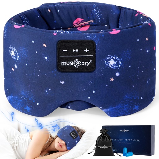[BRSRAYY5O4BWGD37] MUSICOZY Sleep Mask Headphones Bluetooth Sleep Masks with Headphones Eye Wireless Masks Bluetooth 5.4 with Adjustable Headband Total Blackout for All Night Sleep, Travel & Nap