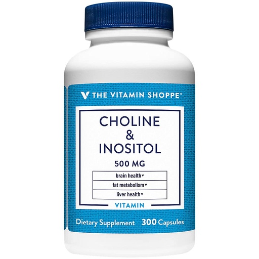 [BRSWIZIIBAHQ4AI5] The Vitamin Shoppe Choline Inositol 500MG, Once Daily Supplement (300 Capsules)