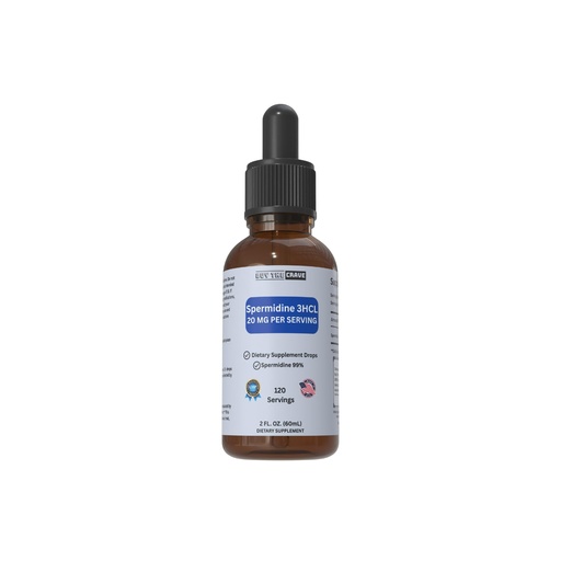 [BRSREFT6OIORY2T4] Spermidine Liquid Drops – 20mg per Serving – Cellular Health & Longevity Support – Fast-Absorbing Formula – 2 fl oz Dropper Bottle – Non-GMO, Vegan, Sugar-Free