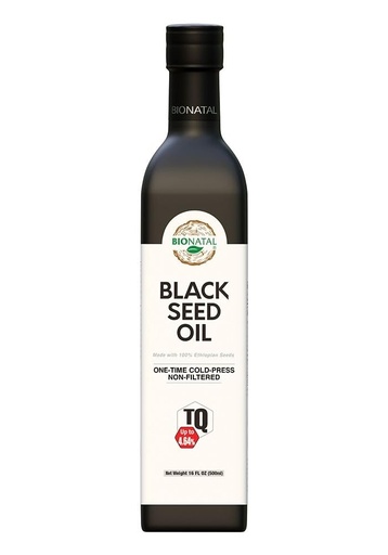 [BRSW2ZYCDMORSFL6] BioNatal Ethiopian Black Seed Oil – Cold Pressed Nigella Sativa Producing Black Cumin Seed Oil, Unrefined & Non-Filtered, High TQ Up to 4.64% – Supports Immune System, Digestion & Joints 16oz Glass