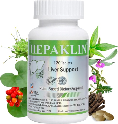 [BRSRE2YPCUARUHLF] Hepaklin – Herbal Liver Detox & Support Formula for Health, 120 Tabs