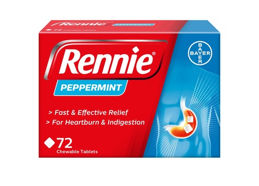 [BRSWIYYNDEIREF3G] Rennie Peppermint 72 Tablets