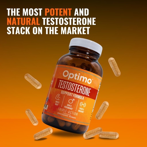 [BRSROCQCDIHBGCD5] Optimo Turbo Boost Stacker - Maximize Your Testosterone with Overdrive Testosterone Support and DHEA +Bioperine