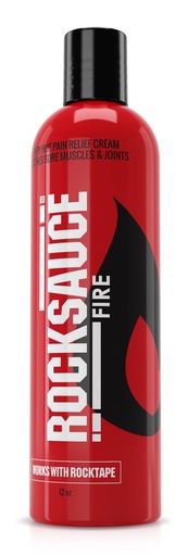 [BRSWG2TRAEDQMHTV] RockTape RockSauce Fire Hot Muscle Relief Cream with Capsaicin, 12 Ounce Bottle