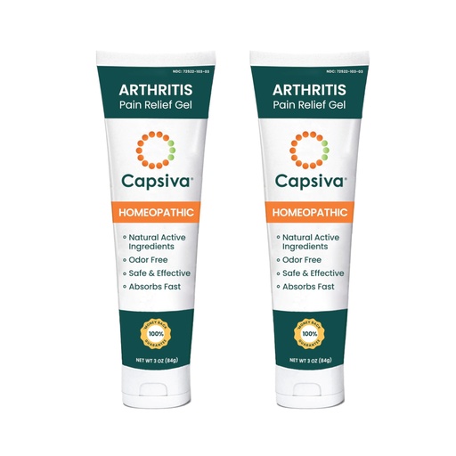 [BRSROFL3AQFBAEY7] Pain Relief Topical 3oz Tube, 2 Pack, for Your Hands, Neck, Back, Joints, Non-Greasy, No Burn, Odor Free, Homeopathic Active Ingredients, Contains Capsaicin & Arnica, Absorbs Fast