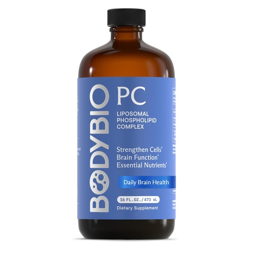 [BRSWIY37BUFR2H34] BodyBio PC - Phosphatidylcholine for Brain Health, Mental Clarity, Cognitive Function, Cellular Repair & Healthy Aging, Phospholipid Complex Supplement for Gentle Daily Detox 16 FL OZ