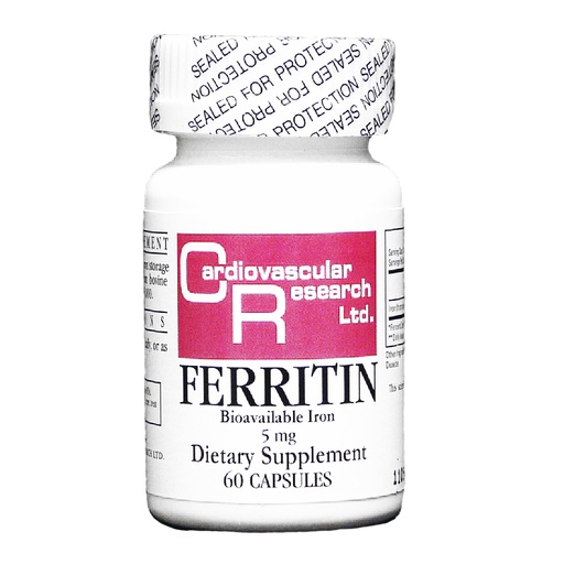 [BRSREHA3CUPBSAAY] Cardiovascular Research Ferritin 5 mg New Tamper Resistant Store and Ship Packaging 60 Count