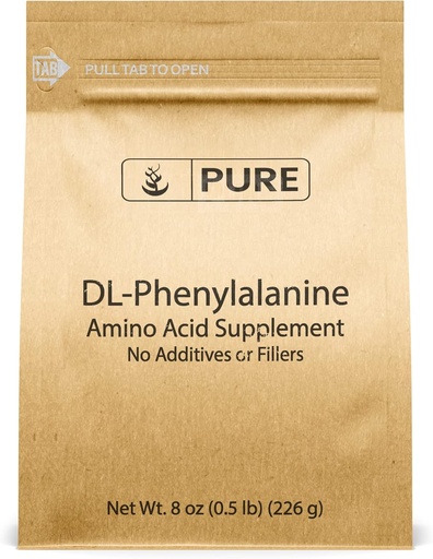 [BRSWGBA3BANQ2EYY] Pure Original Ingredients DL-Phenylalanine Powder (8 oz) Always Pure, No Fillers or Additives